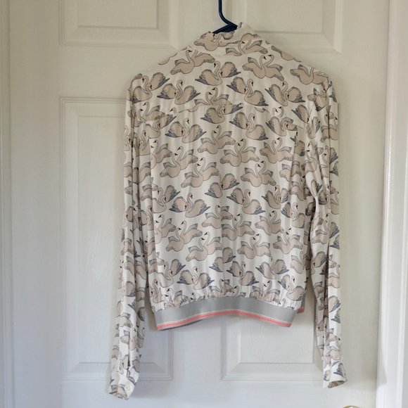 Anthropologie Swan Print Button Down XS - Picture 2 of 4
